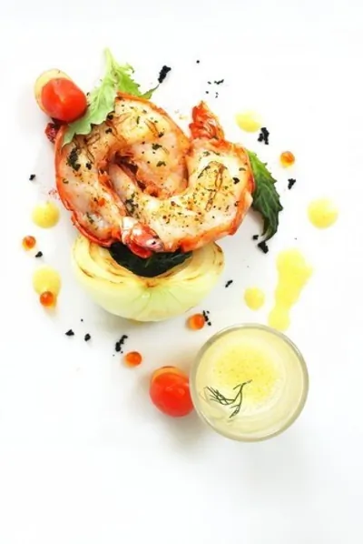 Чесночные креветки с прованским майонезом