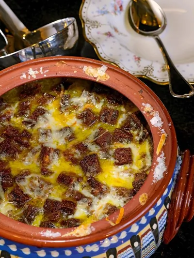 Чаудер с бородинскими сухариками