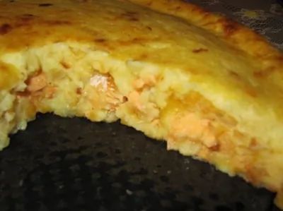 Картофельная запеканка с семгой