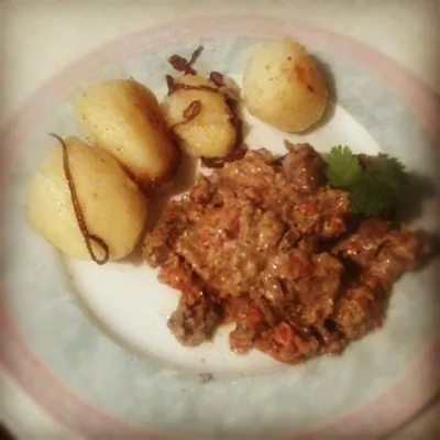 Печень кролика в сливочном соусе