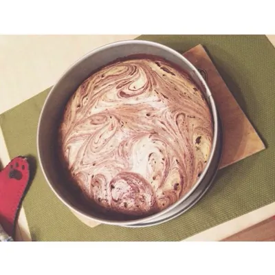 Брауни с творогом и бананами