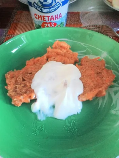 Оладьи морковно-яблочные