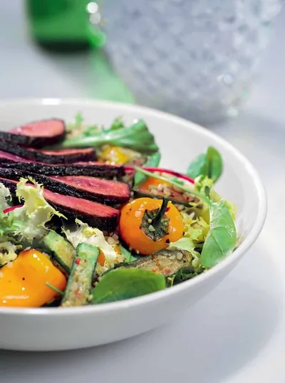 Салат с булгуром и говядиной