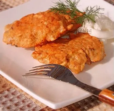 Оладьи из мацы с сыром чеддер