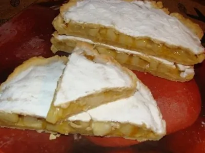 Пирог с яблоками, манго и папайей