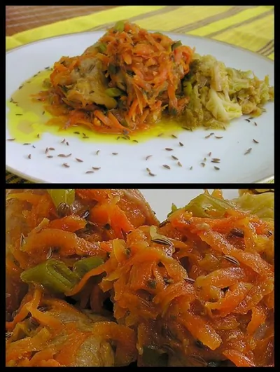 Кролик по молдавски с морковью и тмином