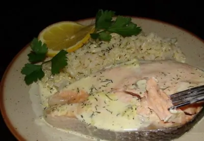 Сочная семга в сливочном соусе