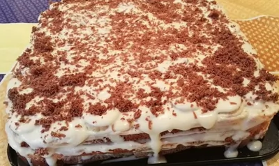 Банановый торт со сметанным кремом