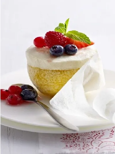 Лимонно-ягодное суфле