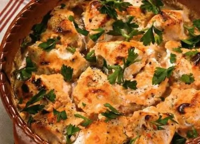 Курица с голубым сыром