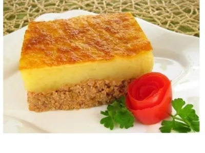 Запеканка с фаршем и картофелем