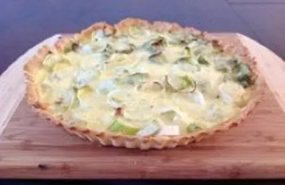 Киш с луком-пореем и карри