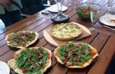 Пицца с пармской ветчиной и рукколой