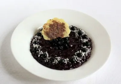 Чернично-кокосовое ризотто