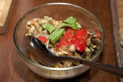 Аджапсандали с зеленой фасолью