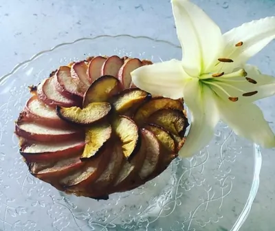 Персиковый пирог из песочного теста