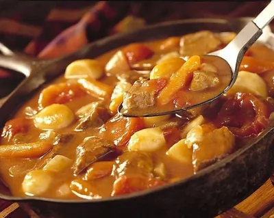 Овощное рагу с куриной печенью