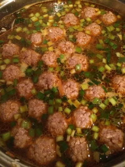 Сырный суп с фрикадельками