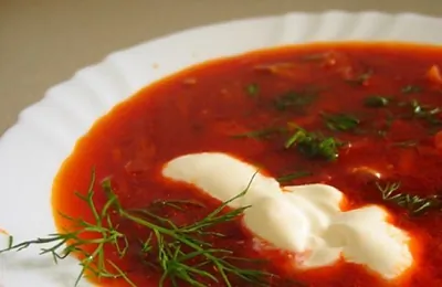 Борщ со свежей капустой