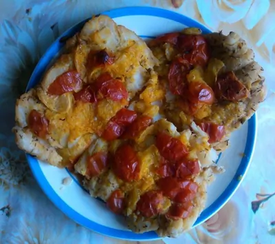 Треска с помидорами и апельсинами