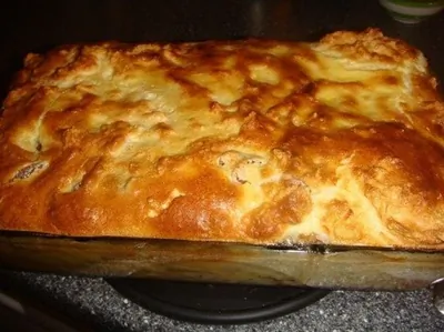 Пирог из яблок со сметаной