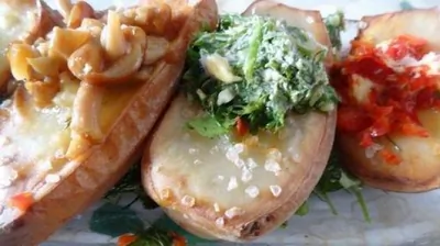 Печеный картофель с начинками