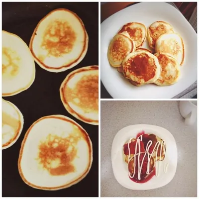 Оладьи с ягодным соусом