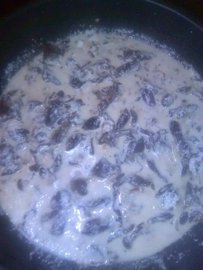 Грибы в сливочном соусе