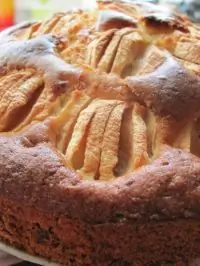 Пирог с курагой и яблоками