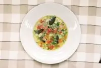 Минестроне с дайконом и укропом