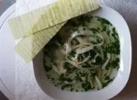 Куриный суп с сушеными кальмарами