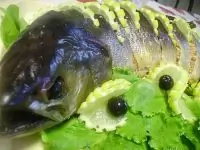 Фаршированная кета (горбуша) в духовке с гарниром