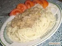 Печень куриная в сливочном соусе