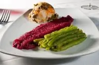 Свекольное пюре с помидорами и апельсиновым соком