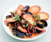 Мидии в соусе карри