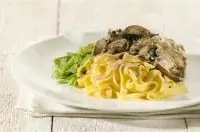 Тальятелле с шампиньонами в сливочном соусе