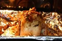 Цыпленок, фаршированный рисом и цукатами