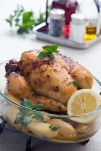 Жареная курица с лимонами и фенхелем