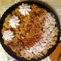 Яблочный гратен с овсяными хлопьями