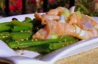 Севиче из семги и зеленой фасоли