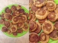 Слойки с сыром или с корицей