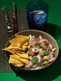 Кокосовое севиче из сибаса