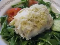 Пикша, запеченная с имбирем