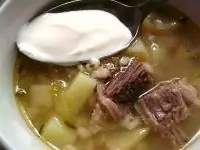 Рассольник с говядиной