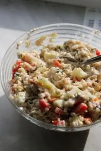 Салат с огурцами и фетой