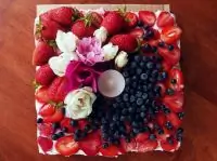 Клубничный торт (без выпечки)