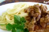 Бефстроганов с грибами