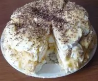 Торт из зефира с печеньем