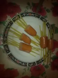 Макароны в сосиске