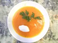 Тыквенный суп-пюре с чесноком